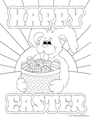 Simple Sugar Colouring Page for Easter
