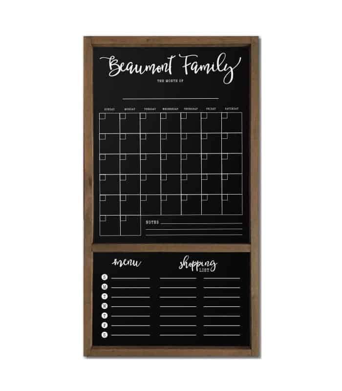 Personalized Dry Erase Calendar Planner