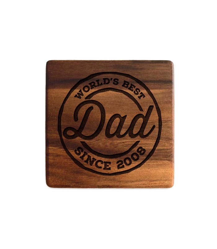 custom wood coasters dad