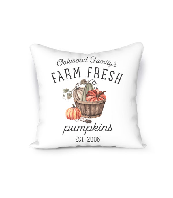 Personalized Family Farm Fresh Pumpkin Pillow