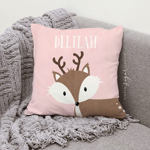Deer Pillow Mockup Warm